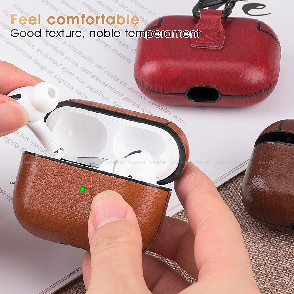 Чехол из искусственной кожи для AirPods Pro противоударный чехол 3 цветной защитный