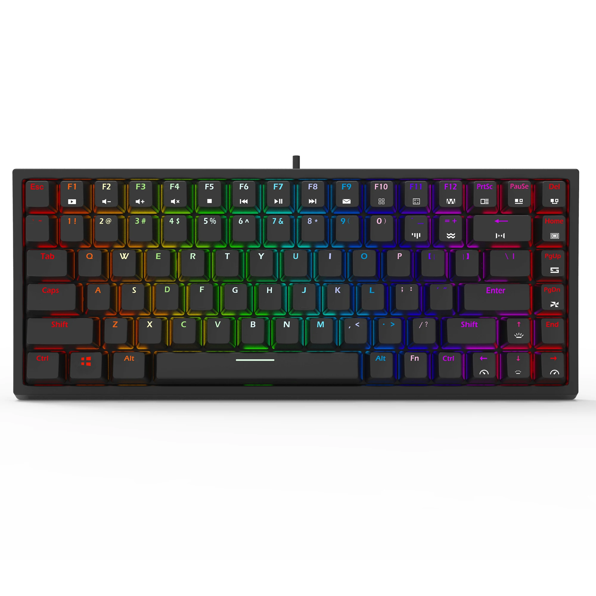 

Smart Duck xs84 84 key Mechanical Keyboard 75% lighting effect RGB switch led type c software macro musical rhythm