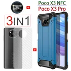 Противоударный защитный чехол на POCO-X3-NFC POCO-X3-PRO, задняя пленка с защитой от отпечатков пальцев Pocophone X3 Pro защита камеры poco x3 nfc чехол покоx3нфспокофон x3 про, poco x3 pro чехол