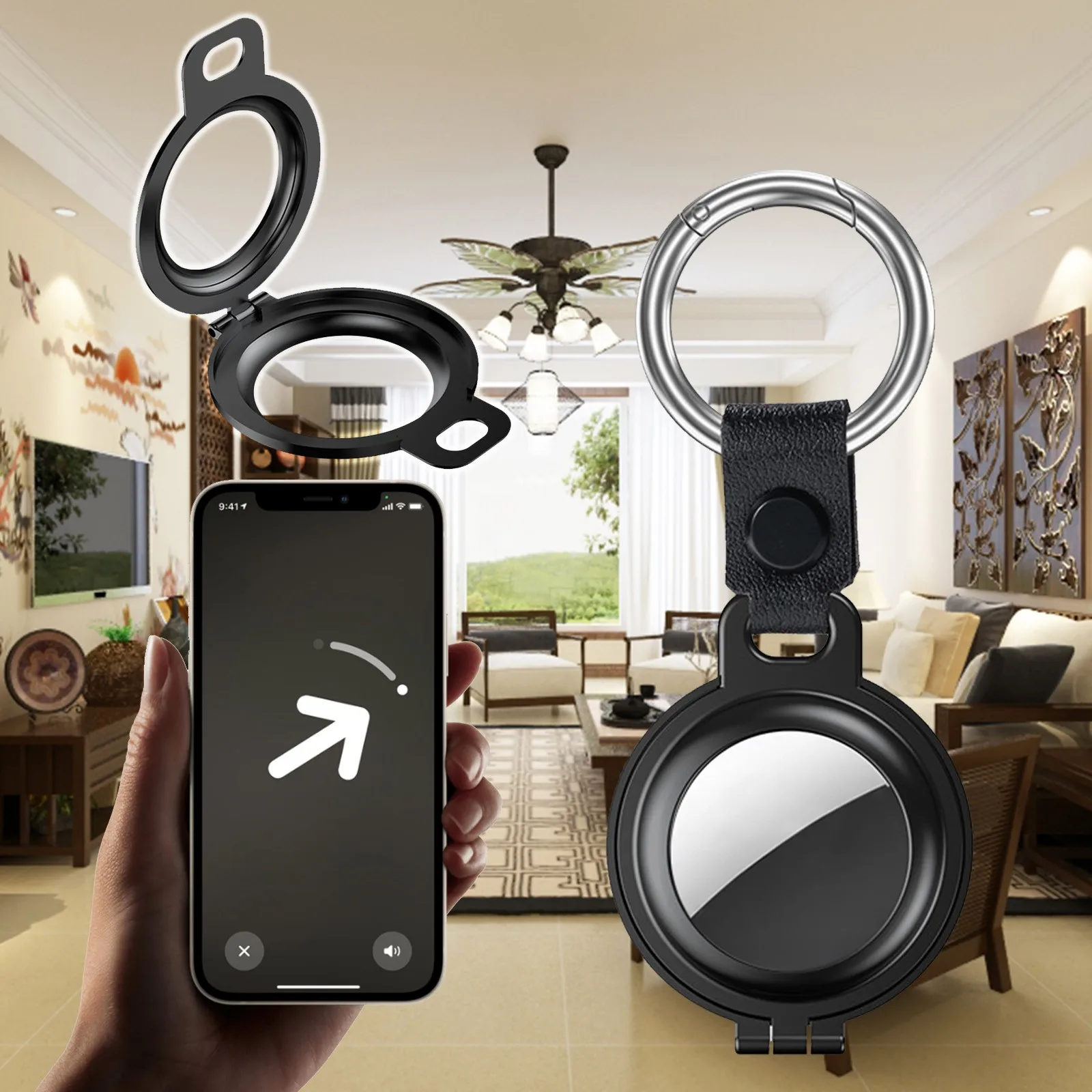

Suitable For Airtag Metal PProtective Sleeve Clamshell Protective Sleeve