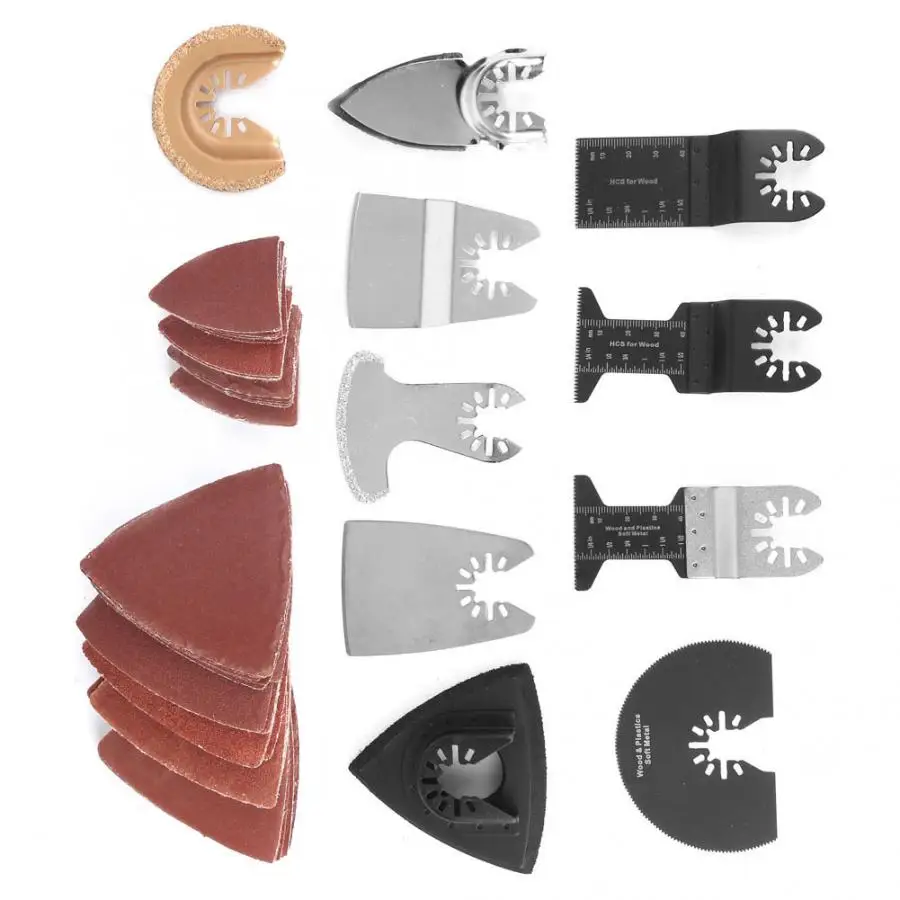 70 шт. пилы Набор Универсальный Осциллирующий Мультитул для дерева пластик