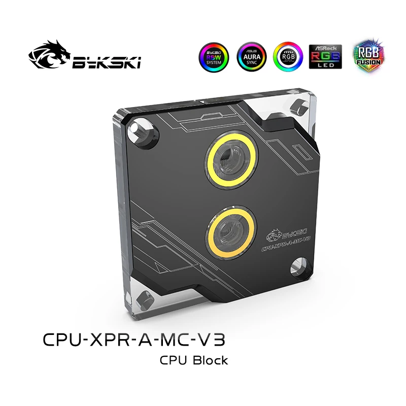 Водяной блок Bykski для процессора INTEL LGA1150 1151 1155 1156 2011 2066 X99 I7 RGB подсветка поддержка 5