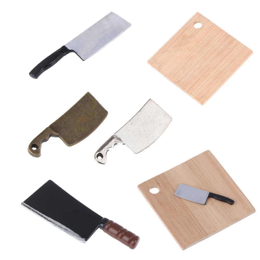 

Miniature Metal Knife Length 3cm Kitchen Food Knife Cut Vegetables Kitchen Toy 1:12 Doll House