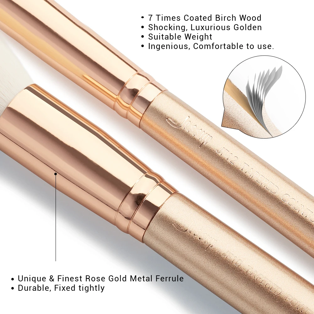 Jessup набор кистей для макияжа из сверхтонкого волокна пудра тени век консилер