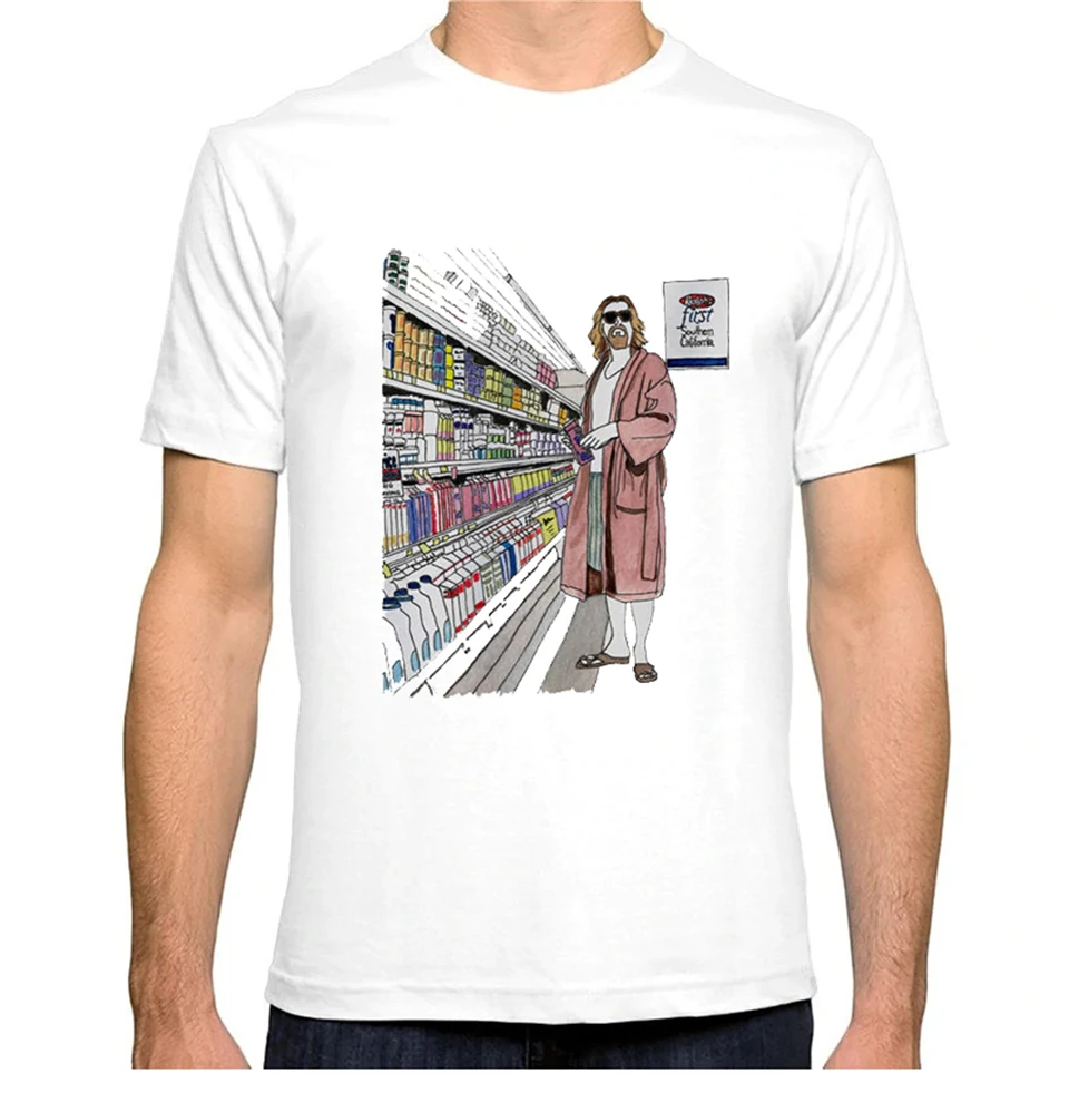 Большая футболка Lebowski забавная унисекс Shopping Mall The Dude летняя с круглым вырезом| |