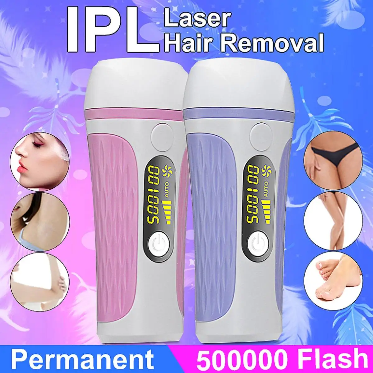 

999,900 Flash IPL Hair Removal Laser Epilator Women Facial Hair Remover Body Epilator Laser Threading Machine Depilation Device
