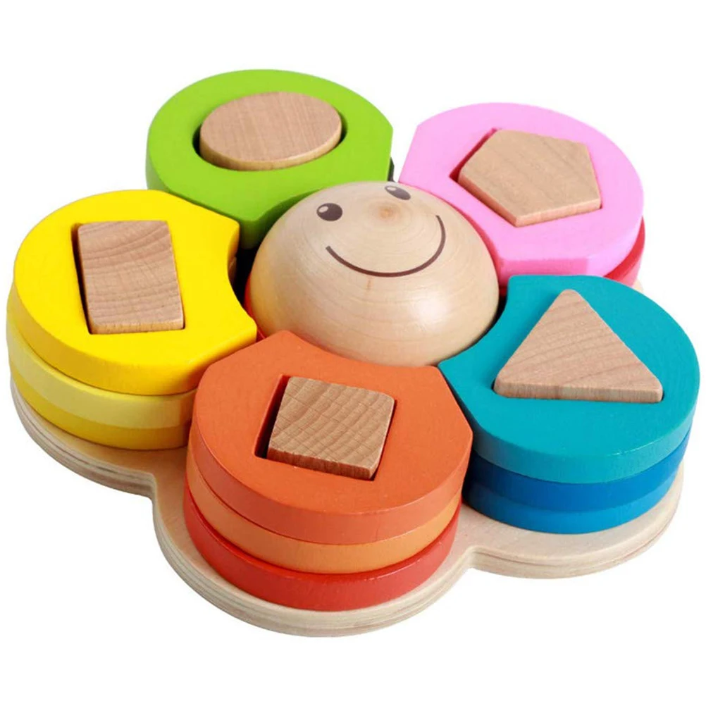 Инструмент для раннего обучения детский цветочный кубик Обложка геометрия