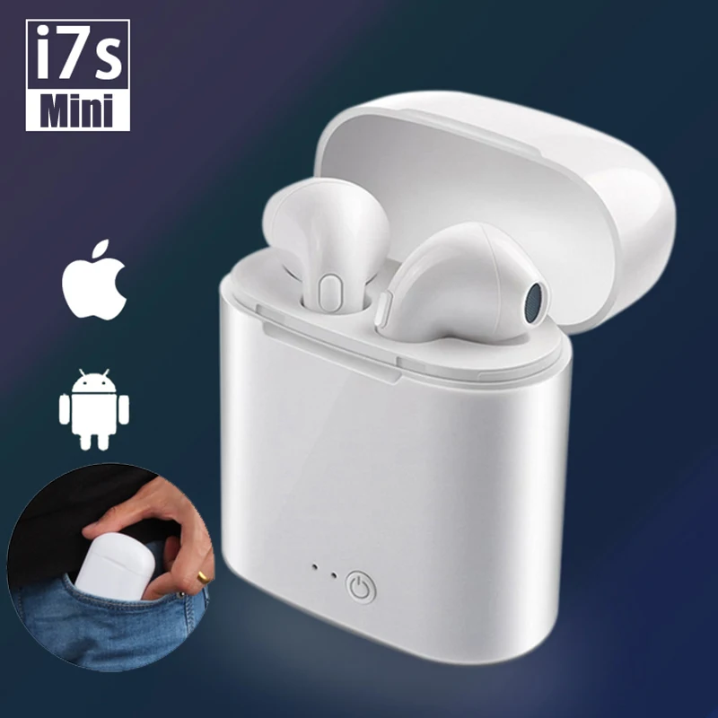 Мини Bluetooth наушники i7s Tws беспроводные Спортивная гарнитура беспроводная с