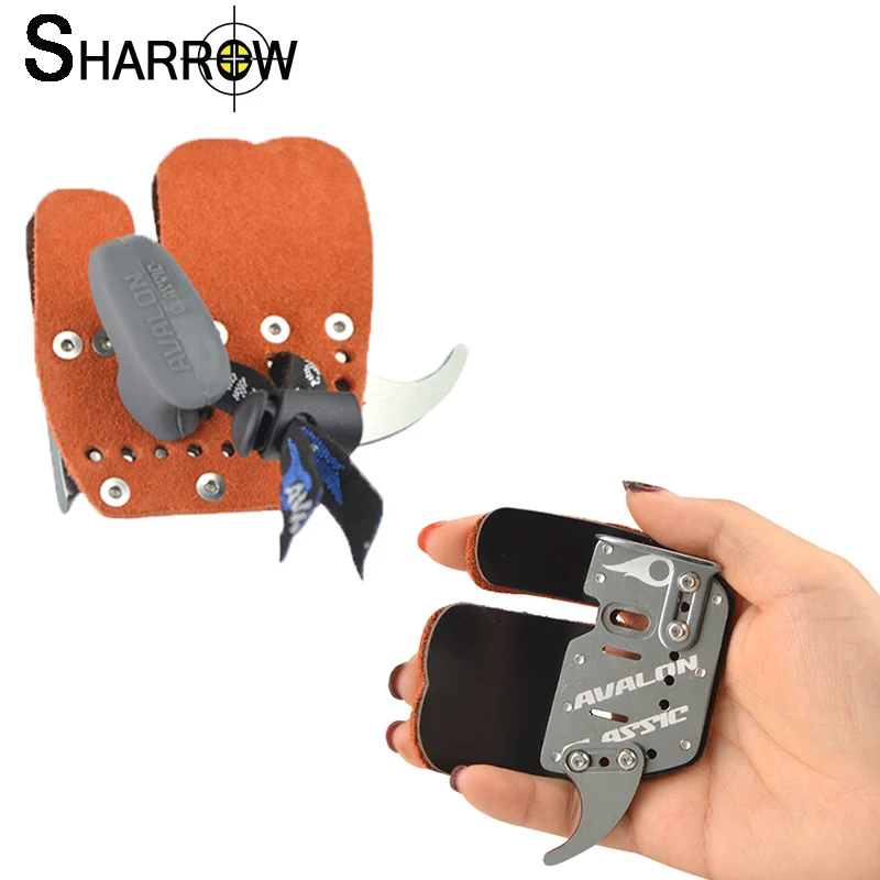 1 шт. защитная накладка на палец для стрельбы из лука натуральной воловьей кожи +