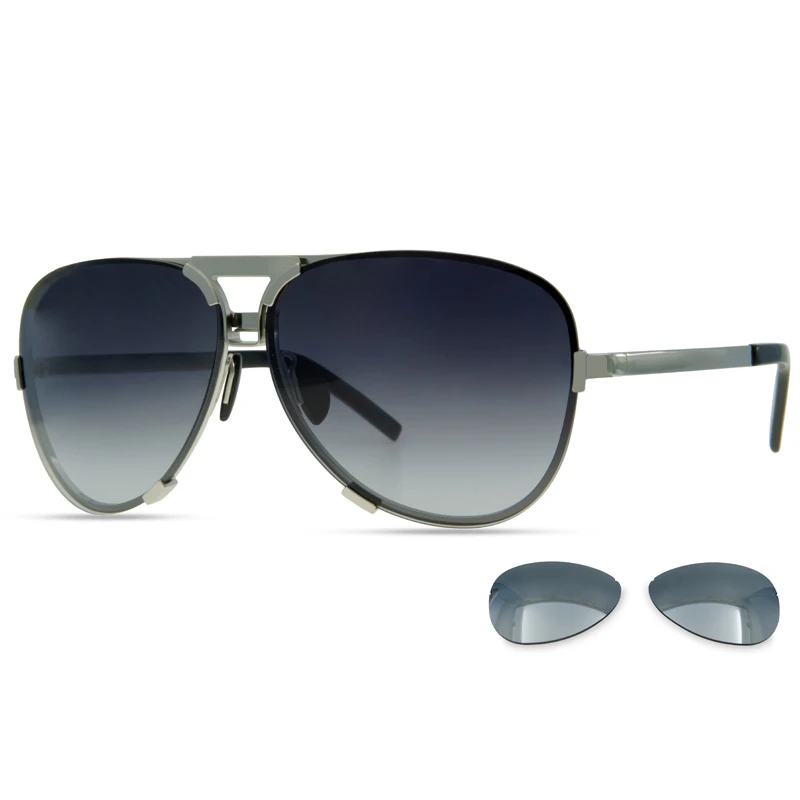 Luxury Metal Sunglasses Double Lenses European and American Stars Same Style Fashion Glasses