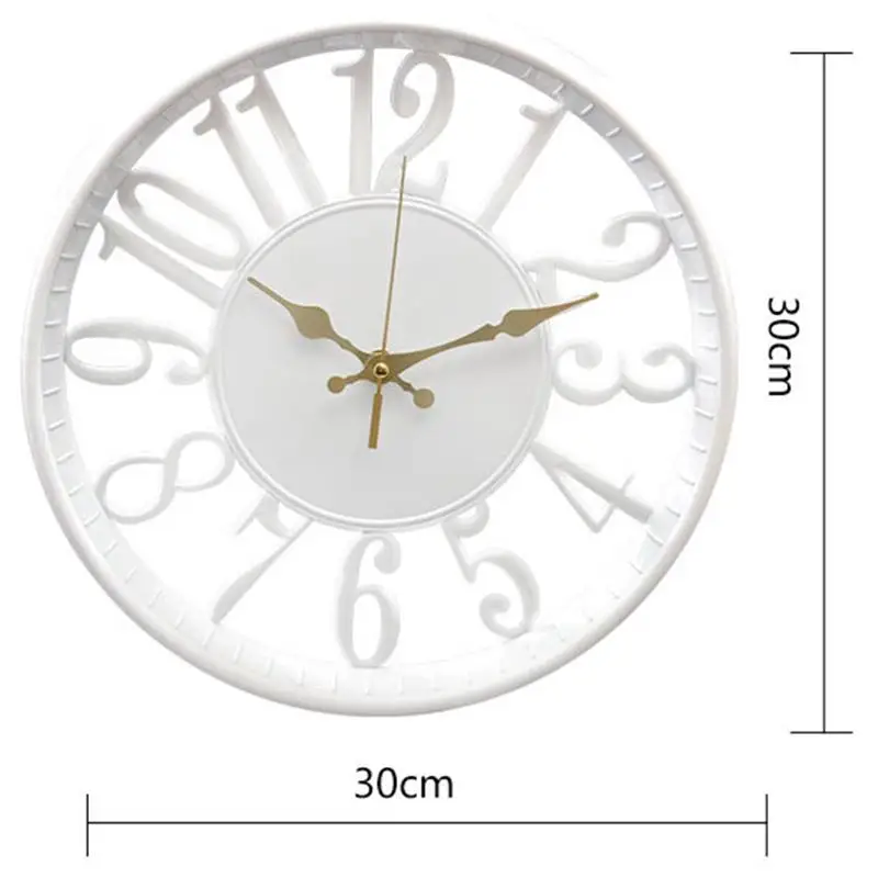 Ретро европейские металлические настенные часы Изысканные стеклянные