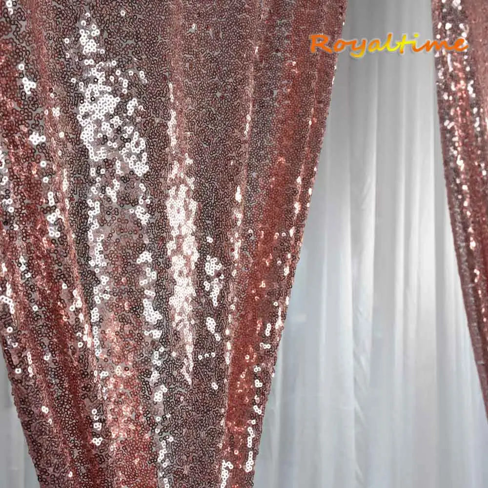 Royaltime фон с пайетками занавеска панель 2x8ft-розовое золото блесток фотография