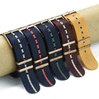 Ремешок сменный нейлоновый для наручных часов, высококачественный Регулируемый медный браслет с кнопкой Tudor из нейлонового материала для наручных часов в стиле НАТО, 20 мм 22 мм