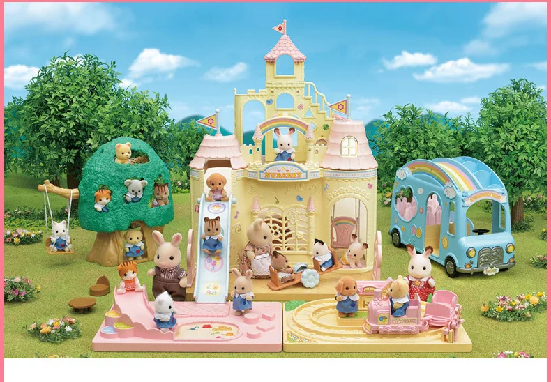 Sylvanian Families игрушка Sylvanian Families домик на дереве в детском саду для девочек над Jia основатель грибного дерева дом 5318