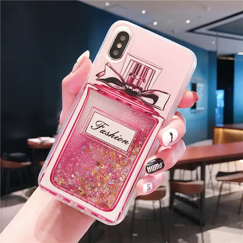 Чехлы для флаконов духов с зыбучим песком samsung galaxy s10 s9plus s8 note 10pro 8 9 a70 a60 a50 a40 a30 a20e