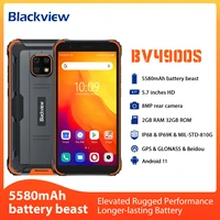 blackview bv4900s rugged smartphone ip68 waterproof cellphones 2gb 32gb android 11 octa core mobile phone 5580mah 5 7 inch phone