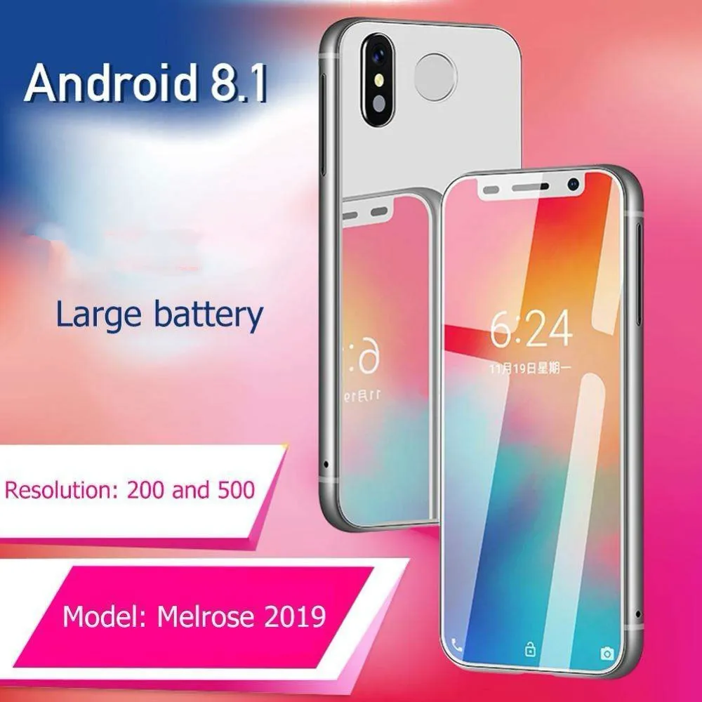 Melrose 4G Lte маленький Android телефон 3,4 ''MTK6739 четырехъядерный Android 8,1 отпечаток пальца ID 2000 мАч Мини маленький смартфон