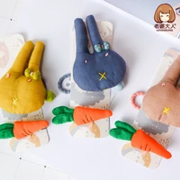 bunny eating radish rubber band bell childrens girl hair band hair accessories girl hair accessories