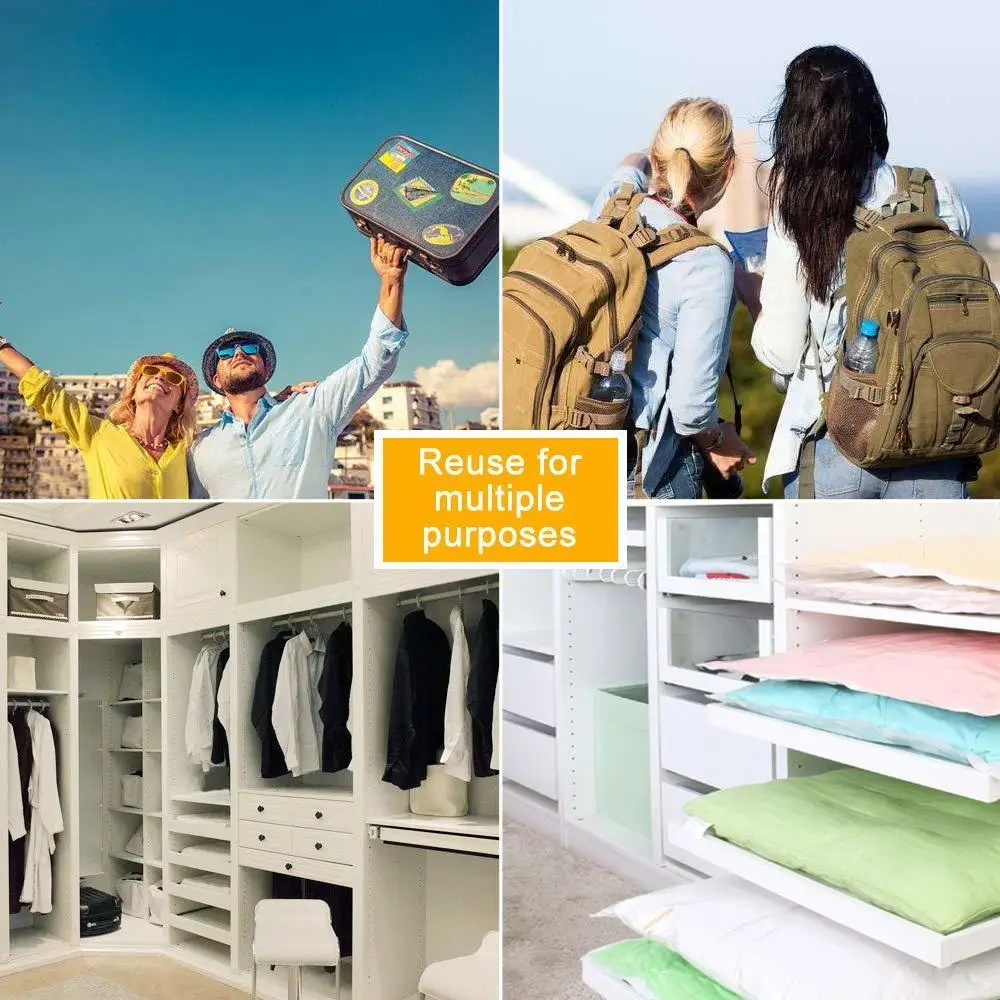 Компрессионные пакеты для хранения одежды пластиковые вакуумные одежды|Сумки