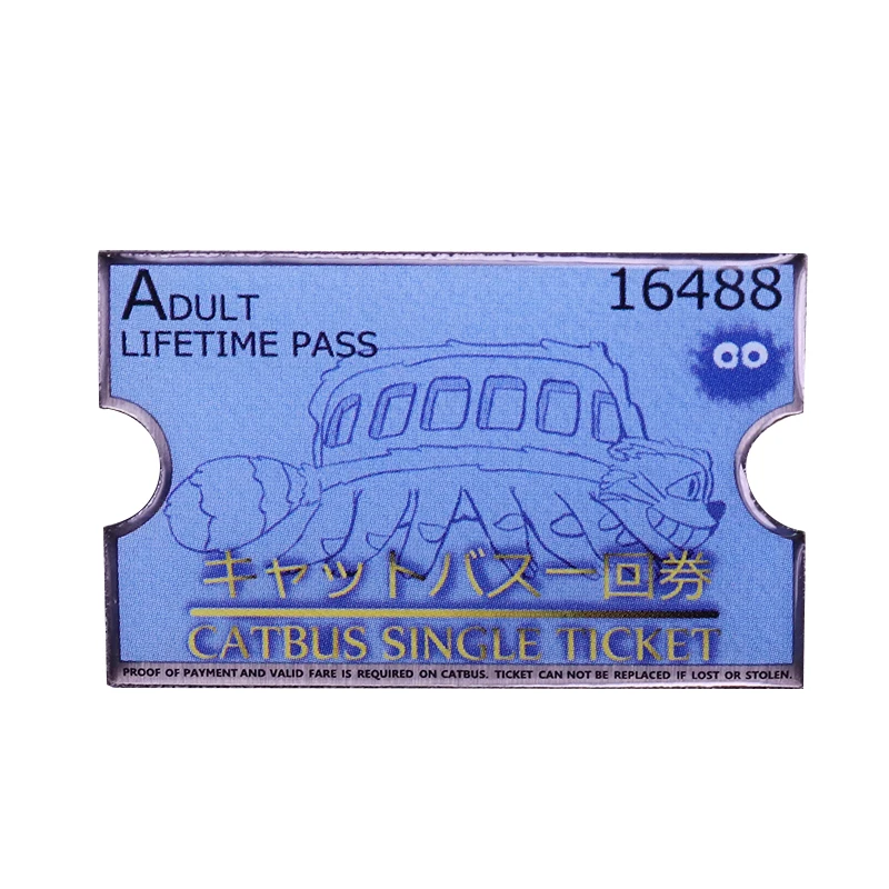 Брошь в виде билета Ghibli Аниме Коллекция fandom