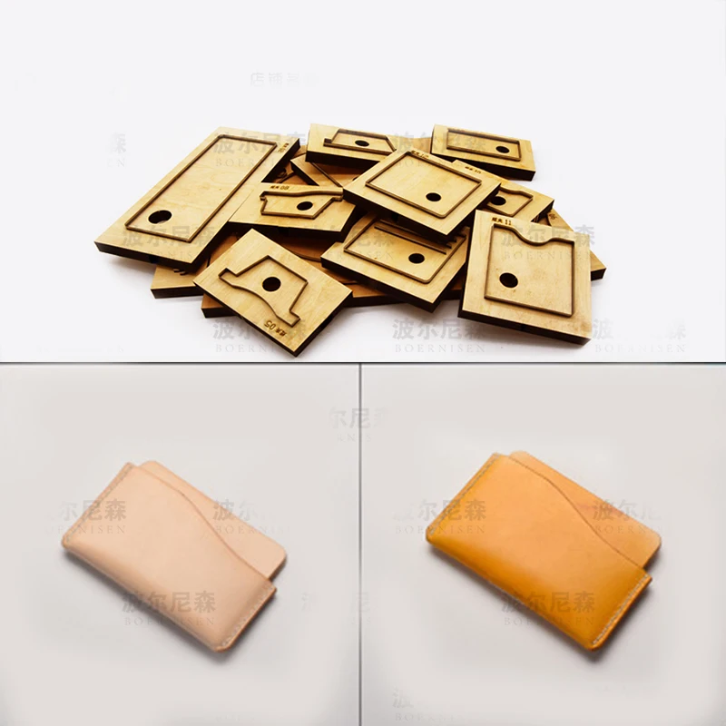 

2pcs Japan Steel Blade mould DIY leather card holder hand punch tool knife mould wooden die Leathercraft Tool set 100x70mm