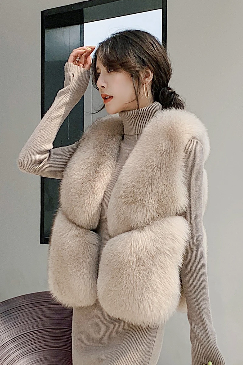 real fur fox fur coat design ladies winter really fox fur coat detachable real fur coat women short fur vest waistcoats
