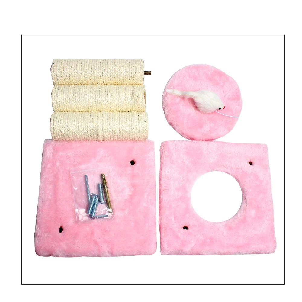 Трехслойная кошечка прыгающая платформа сизаль дерево скалолазающая колонна