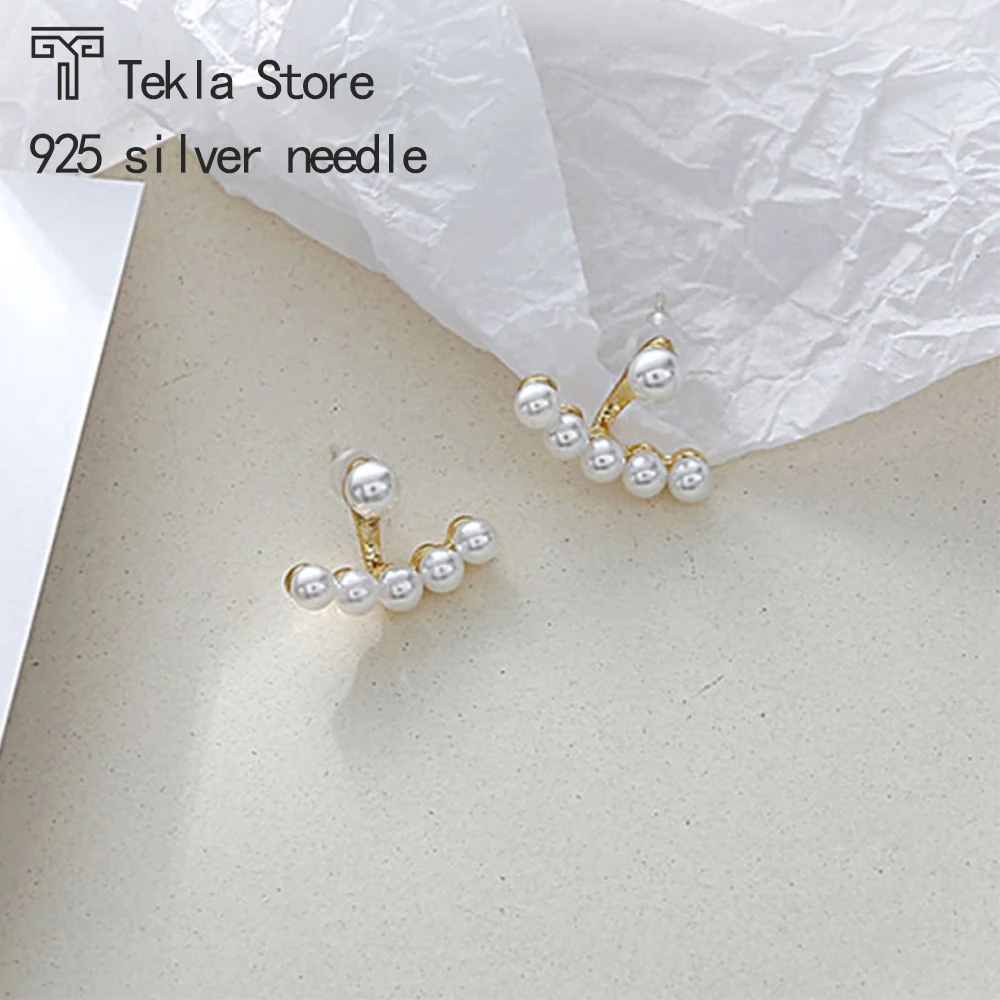 

Tekla Store Earrings For Women Pearl eight Mans star Two-wear Micro-inlaid Jewellery Light Luxury Design Needle-free ear clips