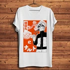 Футболка Shinobi Uzumaki мужская с забавным аниме, Повседневная рубашка в стиле унисекс, Японская уличная одежда с принтом отаку и манги, белая