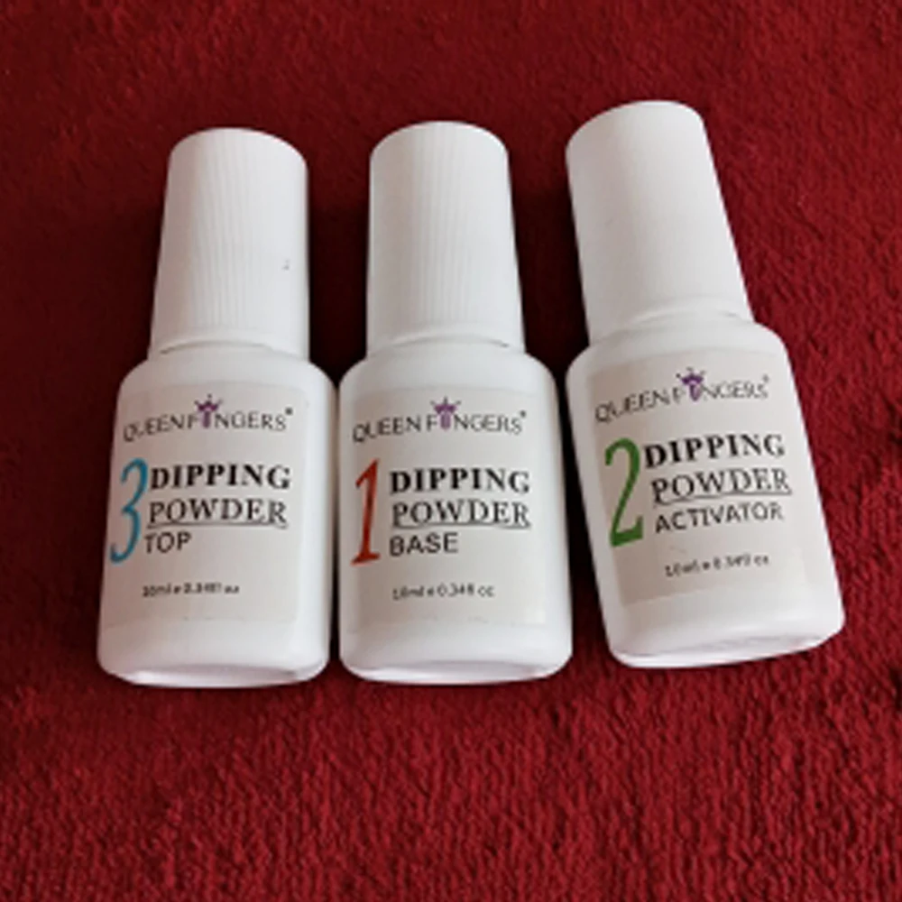 1 набор для маникюра пудра ногтей Жидкая Основа/верхняя часть/активатор/Кисть