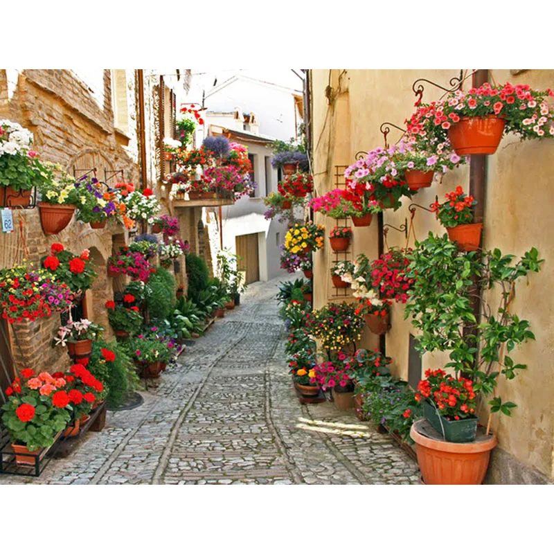 

Full Square/Round Diamond Painting Street Mosaic Art Diamond Embroidery Flower Landscape Cross Stitch Garden Home Decor
