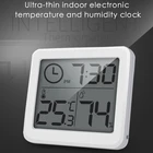 Многофункциональный термометр, цифровой гигрометр, автоматический электронный монитор температуры и влажности, часы с большим ЖК-экраном