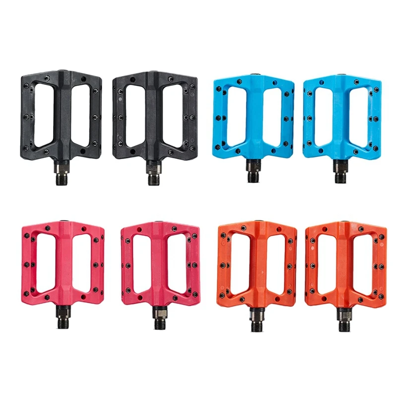 

Mountain Bike Pedals 3 Bearing Non-Slip Lightweight Nylon Fiber Bicycle Platform Pedals for BMX MTB 9/16Inch