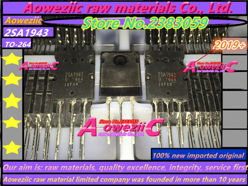 Aoweziic 2019 + 10 пар 100% новые импортные оригинальные TO-3P высокой мощности 2SA1943 2SC5200 A1943