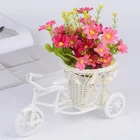 Цветочная корзина, поплавок, ваза, подставка для растений, держатель, трехколесный велосипед, органайзер, корзина для хранения горшков, в виде велосипеда из ротанга