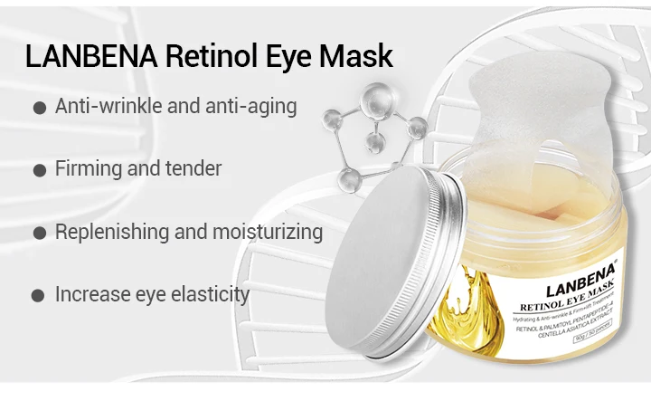 LANBENA Retinol маска для глаз Уменьшает морщины против старения укрепляющий крем для глаз 50 штук