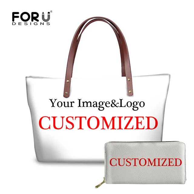 Customized ALZ21 FORUDESIGNS бренд класса люкс дизайн Сумки женский, черный арт в африканском стиле, для девочек, 2 предмета в наборе, шт./компл. ручная сумка& кошелек женские сумки с верхней ручкой - Цвет: Customized ALZ21