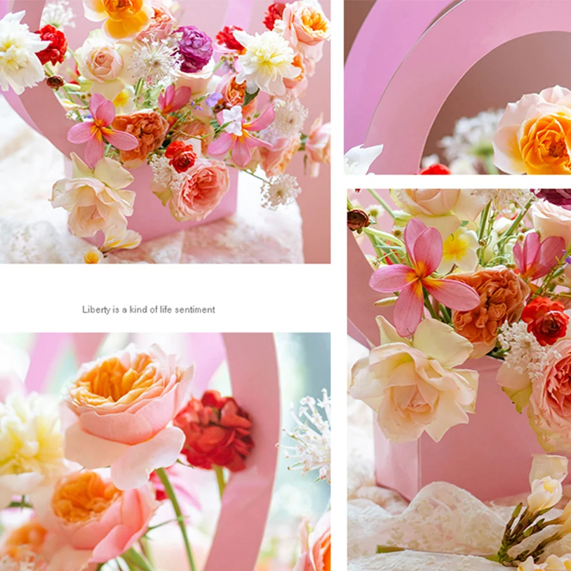 Цветы в форме сердца коробок романтичная упаковочная бумажная коробка для