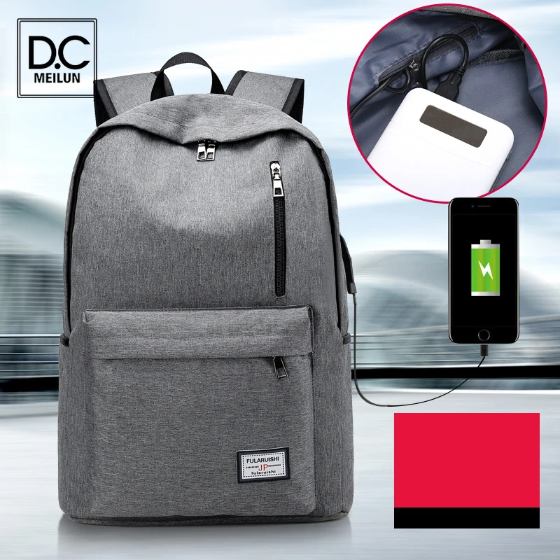 

DC.meilun 2021 USB Charging Business Waterproof Oxford Cloth Bag for Laptop 13.3 Multifunctional Luxury Rucksack