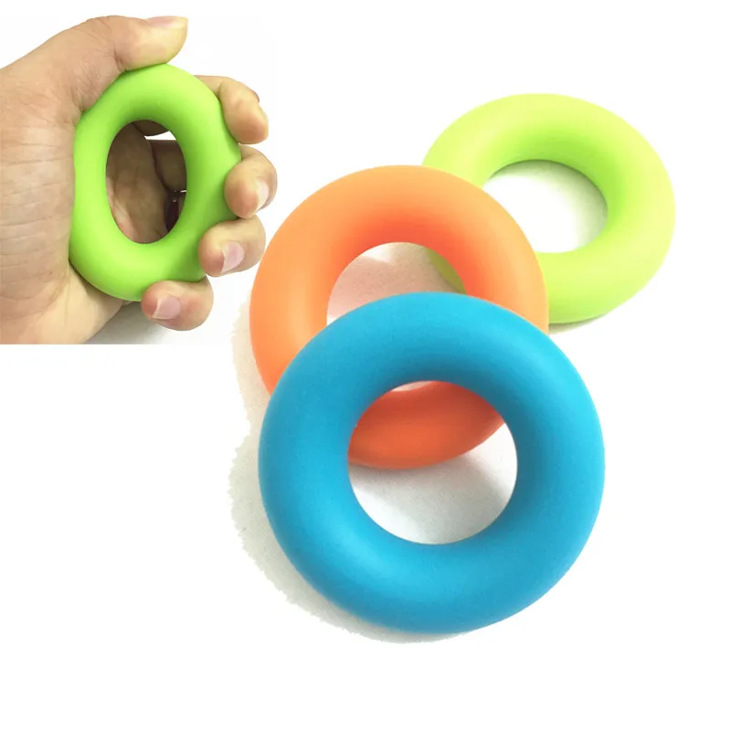 Hand Grip Ring Silicone Therapy Finger Gym Fitness Exerciser Muscle Grip Strength Sport Wrist Training Equipment Rehabilitation silicone grip device wrist arm muscle training five finger strength rehabilitation grip ring exercise hand strength equipment