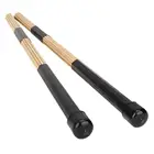 Бамбуковые палочки для барабана, 1 пара, 15,7 дюйма, 40 см, джазовые ударные щетки, черные бамбуковые барабанные палочки, аксессуары для барабана высокого качества