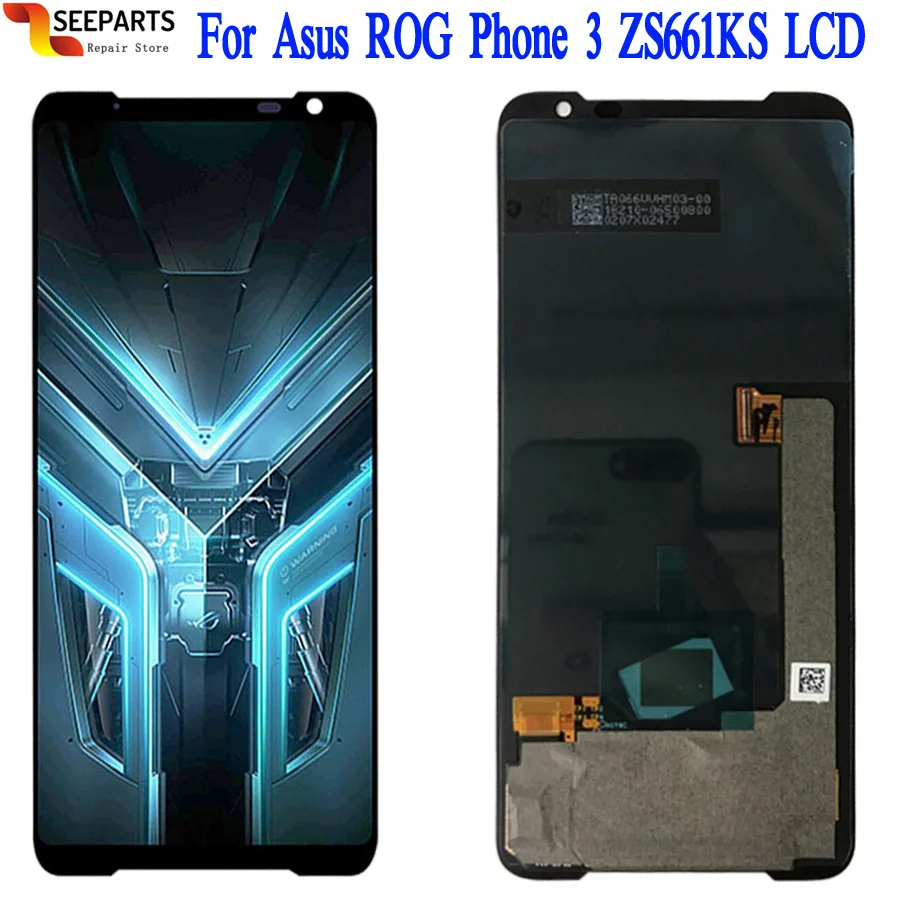 Sensor de cristal Original para Asus ROG Phone 3, montaje de digitalizador con pantalla t&aacute;ctil LCD de 6,59 pulgadas, ZS661KS-0
