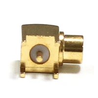 1pc mcx female jack rf coax convertor connector pcb mount with solder post right angle goldplated new wholesale for wifi