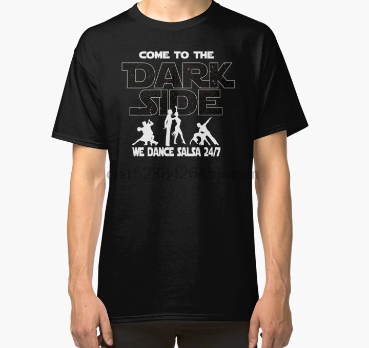 Мужская футболка с коротким рукавом танцевальная для сальсы Классическая темной