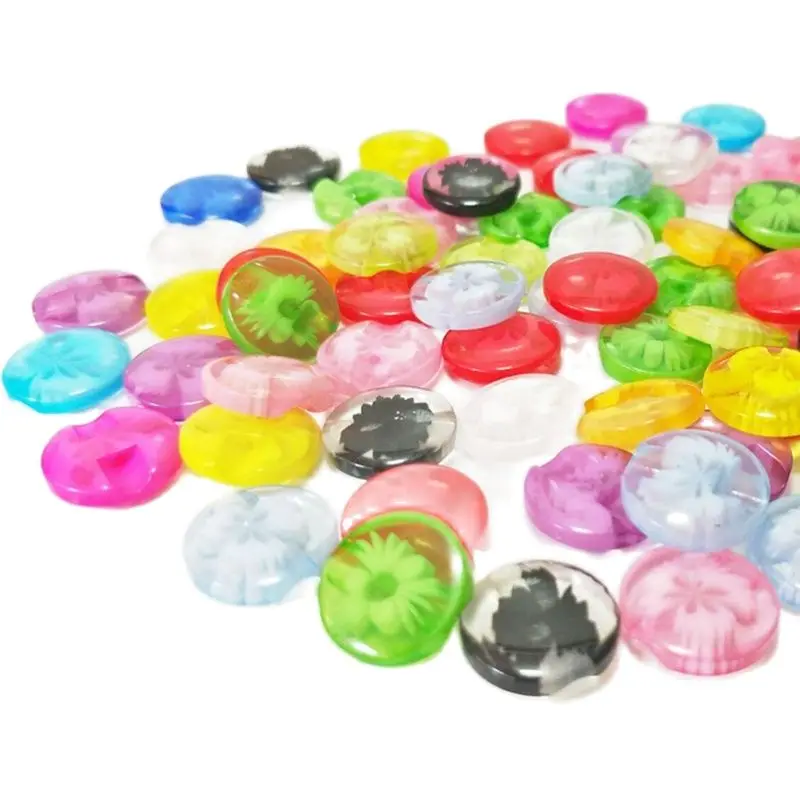 

HL 50pcs/150pcs 14mm colorful pearl resin buttons flatback garment sewing notions DIY accessories scrapbooking