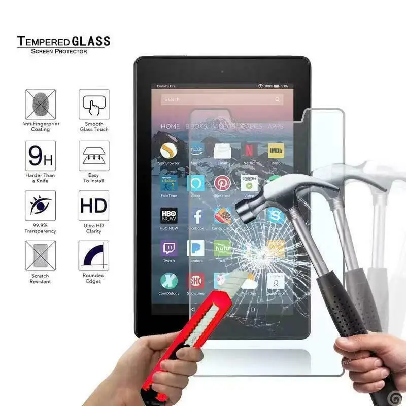 

Для Amazon Fire 7 7-го поколения 2017 с планшетом alexa защита для экрана из закаленного стекла
