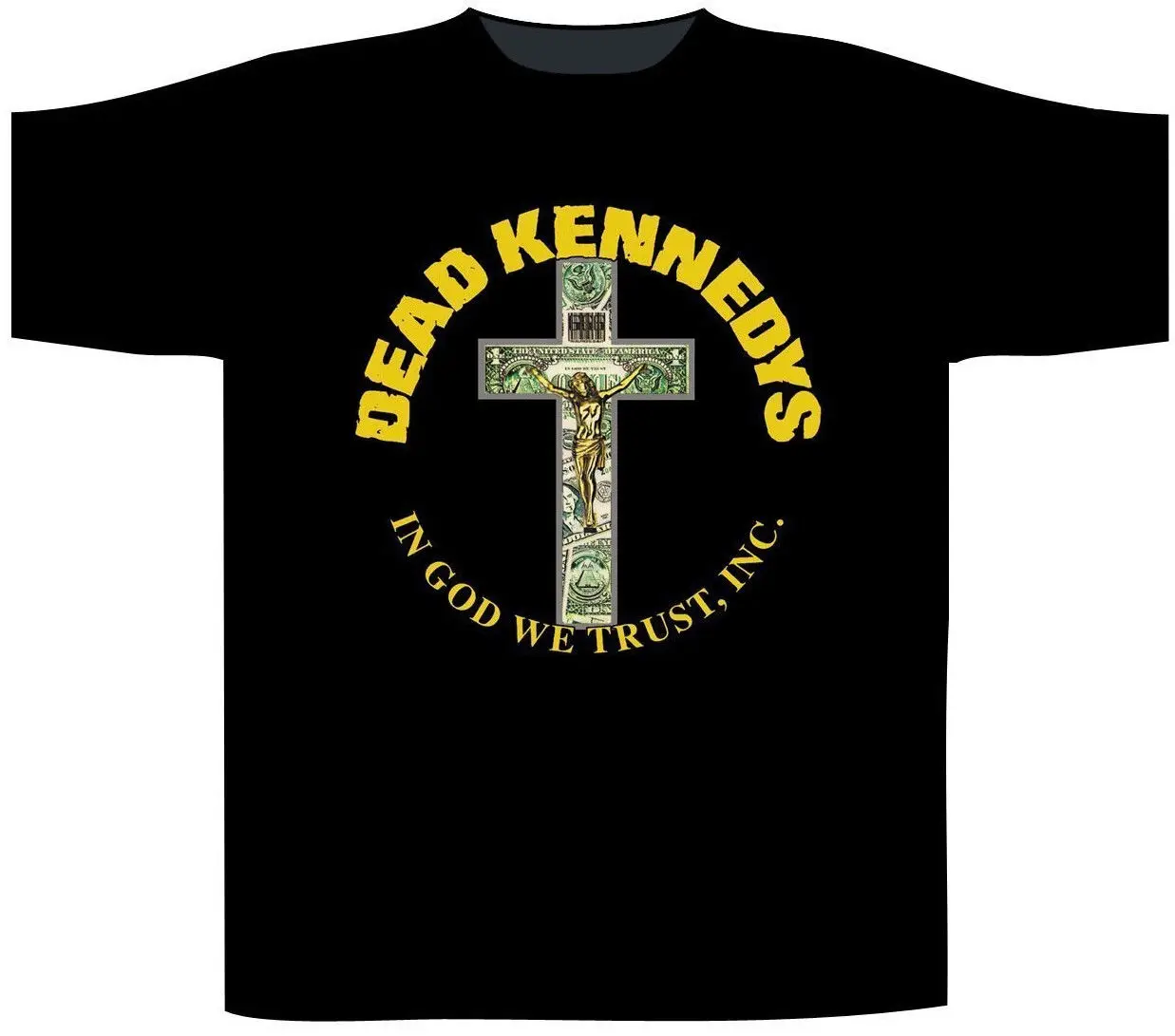 Футболка Dead Kennedys IN God We Trust croses новая и официальная Мужская Черная хлопковая