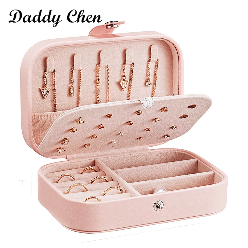 Женская шкатулка из искусственной кожи коробка для хранения ювелирных изделий