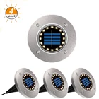 4 шт. в упаковке Солнечная наземная свет 8121620LED солнечные фонари для сада на открытом воздухе диск огни Водонепроницаемый заглубленный наружного освещения ландшафта