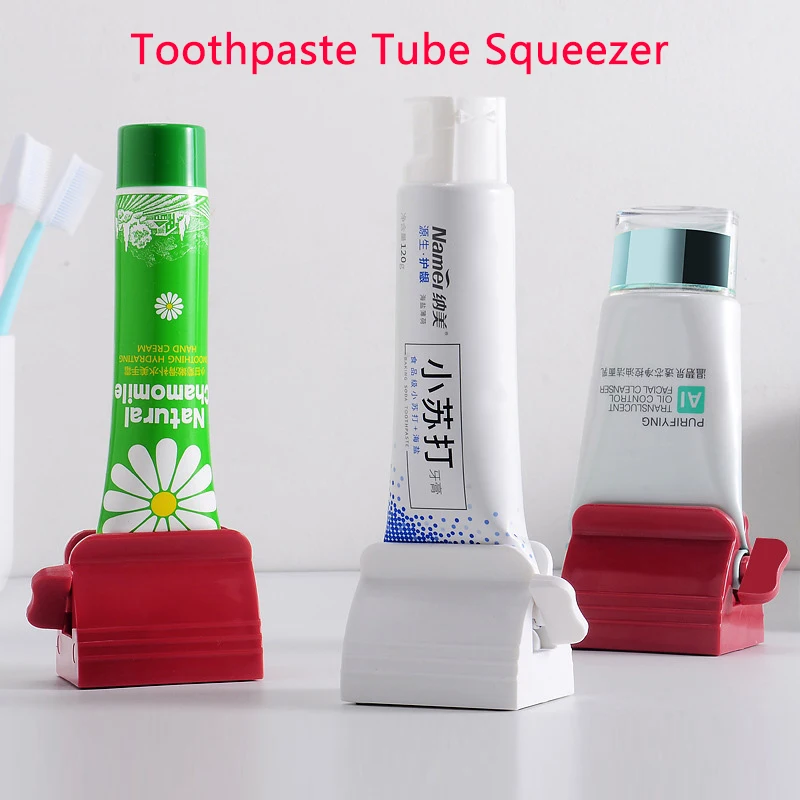 

Toothpaste Tube Squeezer Non-Toxic Plastic Toothpaste Rolling Holder Useful Dispenser Cleanser Extruder Bathroom Accessories
